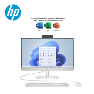 HP 24-cr0146d 23.8" FHD All-in-One Desktop PC Shell White ( N100, 8GB, 512GB SSD, Intel, W11, H&S+M365 )
