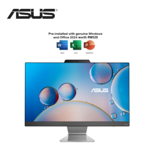 Asus Vivo AIO A3402WV-AKBPC118WS 23.8" FHD All-In-One Desktop PC Black ( i5-1335U, 8GB, 512GB SSD, Intel, W11, HS+M365 )