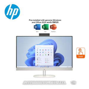 HP 27-cr1016D 27" FHD Touch All-in-One Desktop PC Shell White ( CU7-155U, 16GB, 1TB SSD, Intel, W11, H&S+M365 )