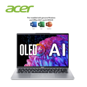 Acer Swift Go 14 SFG14-74-74UR 14" WQXGA+ OLED Laptop Pure Silver ( CU7-255H, 16GB, 1TB SSD, Intel Arc, W11, HS+M365 )