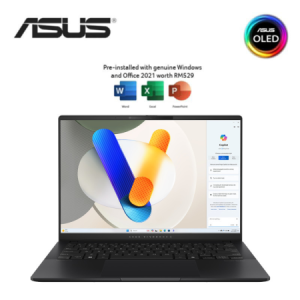 Asus VivoBook S 14 OLED S5406M-AQD226WSM 14'' WUXGA Laptop Neutral Black ( CU7-155H, 16GB, 512GB SSD, Intel, W11, HS+M365 )