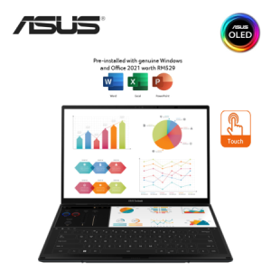Asus Zenbook Duo 14 OLED UX8406M-APZ032WSM 14" 3K Touch Laptop Inkwell Gray ( CU7-155H, 32GB, 1TB, Intel Arc, W11, HS+M365 )