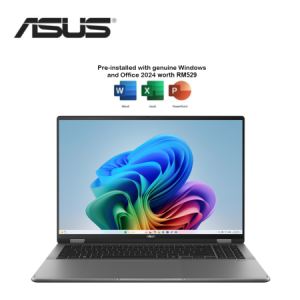 Asus Vivobook 16 Flip OLED TP3607S-ARJ128WS 16'' 3K Laptop Matte Gray ( CU7-258V, 32GB, 1TB SSD, Intel Arc, W11, HS+M365 )