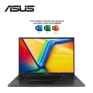 Asus Vivobook 16 M1605Y-AMB811WMS 16'' WUXGA Laptop Indie Black ( Ryzen 5 7430U, 16GB, 512GB SSD, ATI, W11, HS+M365 )