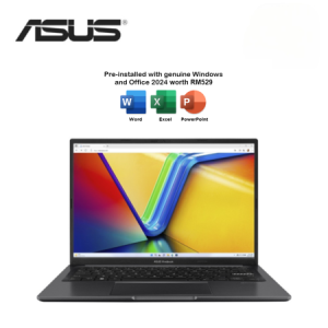 Asus VivoBook 14 A1405V-ALY910WS 14'' WUXGA Laptop Indie Black ( i7-13620H, 16GB, 512GB SSD, Intel, W11, HS+M365 )