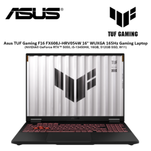 Asus TUF Gaming F16 FX608J-HRV054W 16" WUXGA 165Hz Gaming Laptop ( NVIDIA® GeForce RTX™ 5050, i5-13450HX, 16GB, 512 SSD, W11 )
