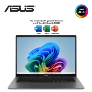 Asus VivoBook S 14 OLED S3407Q-ASF048WS 14" FHD Laptop Matte Gray ( X1 26 100, 16GB, 1TB SSD, Qualcomm, W11, HS+M365 )