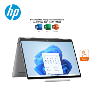 HP Envy X360 14-Fa0128AU 14'' WUXGA Touch 2-In-1 Laptop Meteor Silver ( Ryzen 5 8640HS, 16GB, 512GB SSD, ATI, W11, HS+M365 )