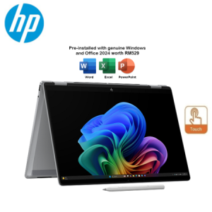 HP OmniBook X FlipNGAI 14-fm0047TU 14" 2K Touch Laptop Meteor Silver ( CU5-226V, 16GB, 512GB SSD, Intel Arc, W11, HS+M365 )