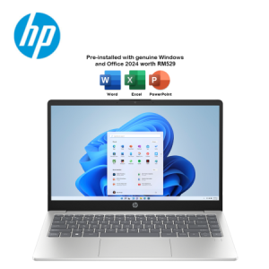 HP 14-ep1143TU 14" FHD Laptop Natural Silver ( C5-120U, 16GB, 512GB SSD, Intel, W11, HS+M365 )