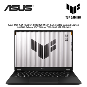 Asus TUF A14 FA401K-MRG025W 14" 2.5K 165Hz Gaming Laptop ( NVIDIA® GeForce RTX™ 5060, AI 7 350, 32GB, 1TB SSD, W11 )